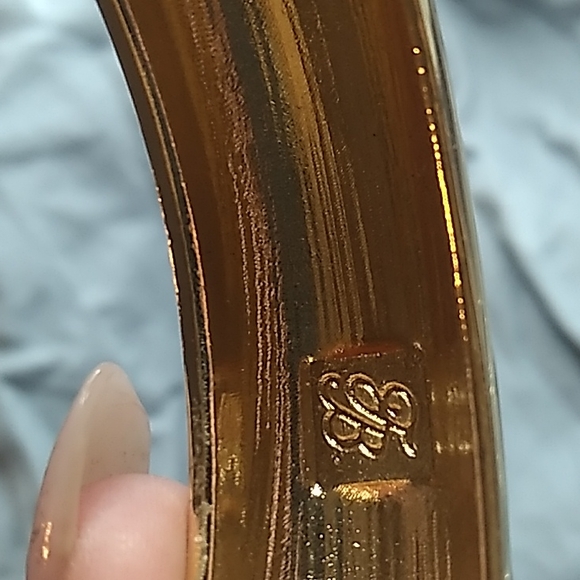 Enamel inlay with rhinestones vintage bracelet from Palm Springs California - Picture 7 of 7